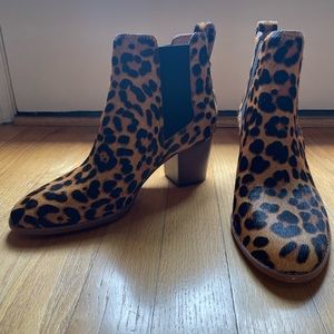 Madewell the Regan Boot in Leopard Calf Hair